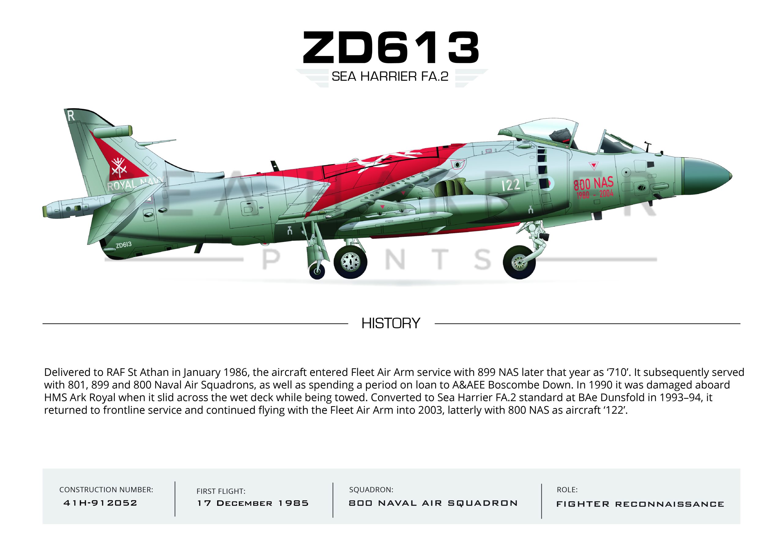 ZD613 Sea Harrier FRS.1 800 NAS 122
