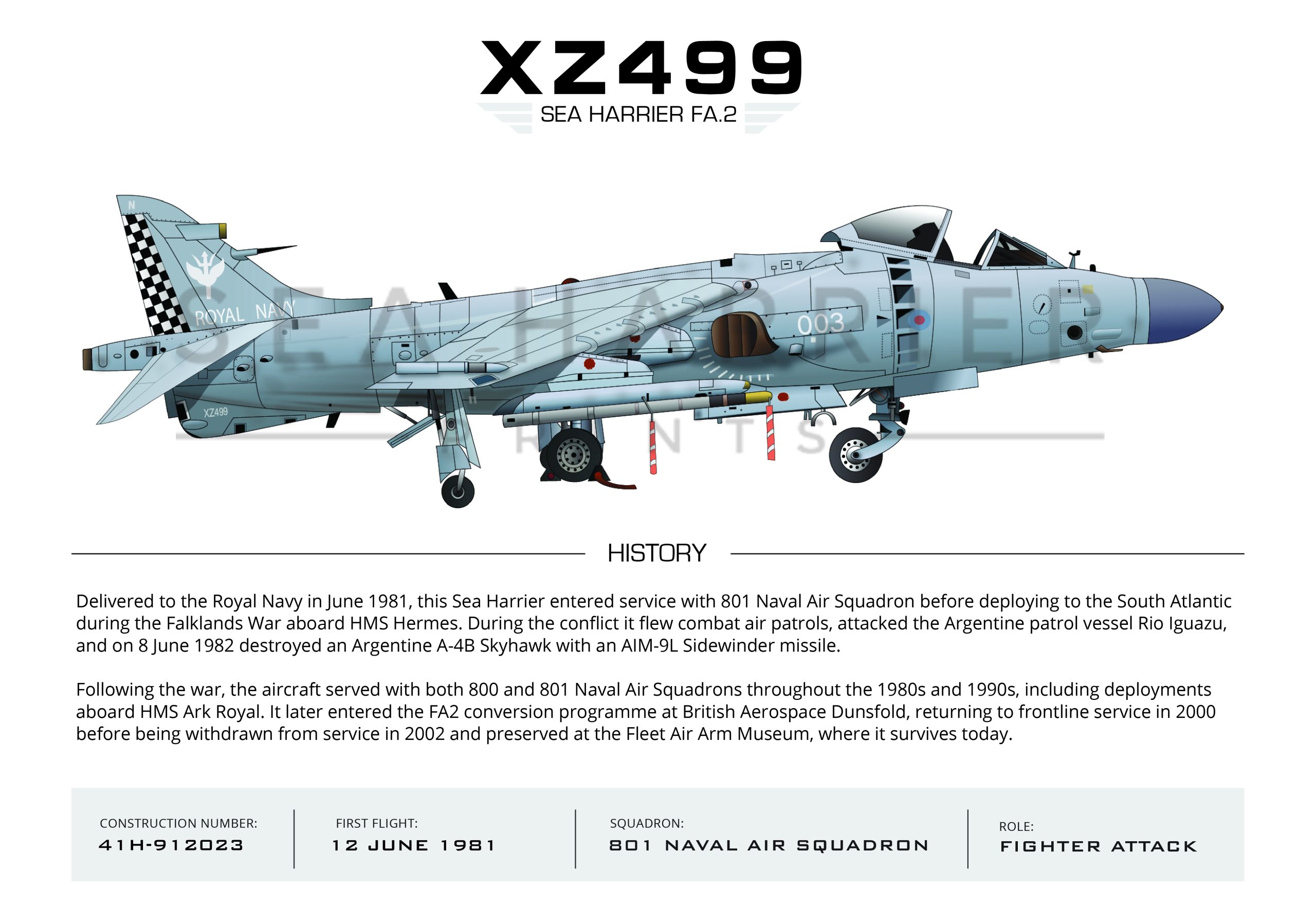 XZ499 Sea Harrier FA.2 801 NAS 003